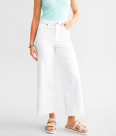 HIDDEN Nori Cropped Wide Leg Jean front view
