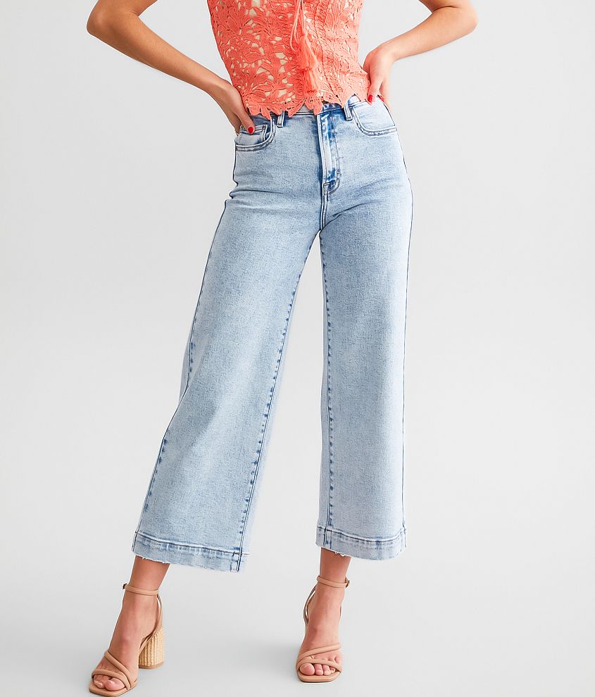 HIDDEN Nori Cropped Wide Leg Jean