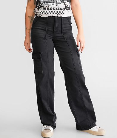 HIDDEN Logan Dad Cargo Stretch Jean full left side view