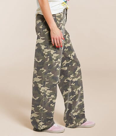 HIDDEN Alyx Low Slung Baggy Camo Stretch Jean full left side view