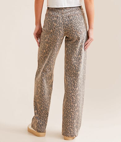 HIDDEN Logan Cheetah Dad Stretch Jean back view