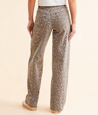 HIDDEN Logan Cheetah Dad Stretch Jean back view