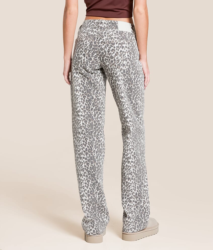Tatum Leopard Print Dad Stretch Jean - thumbnail 3