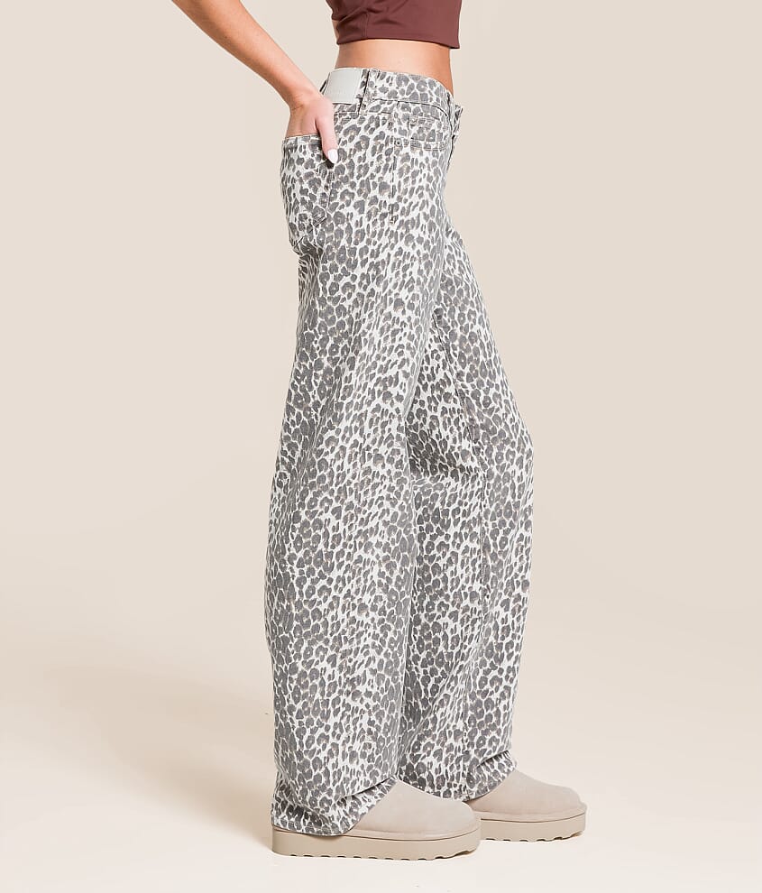 Tatum Leopard Print Dad Stretch Jean - thumbnail 2