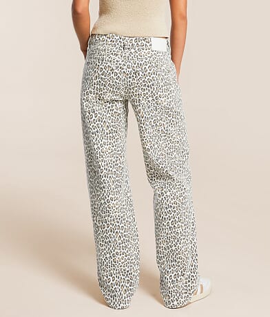 HIDDEN Alyx Low Slung Baggy Cheetah Stretch Jean back view
