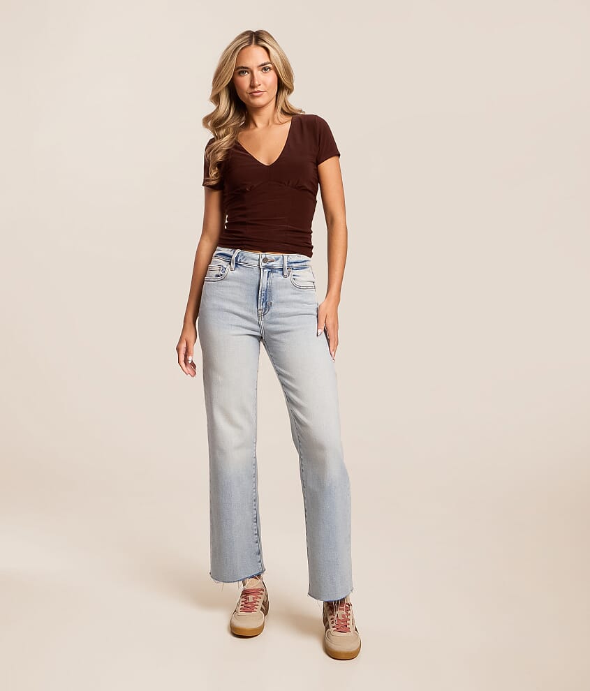 Sloane Cropped Classic Straight Stretch Jean