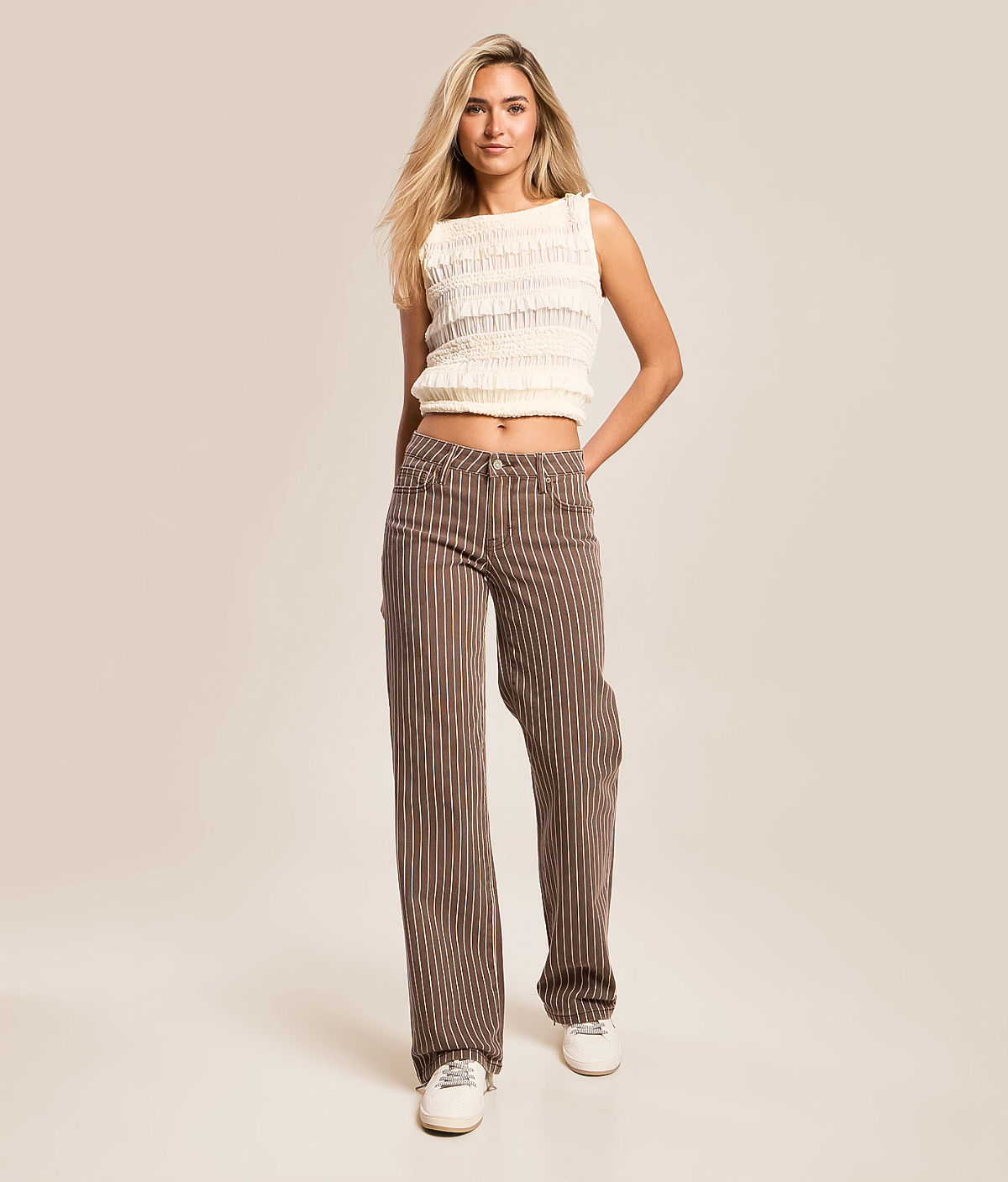HIDDEN Blake Dad Striped Stretch Jean — Brown Stripe by Buckle