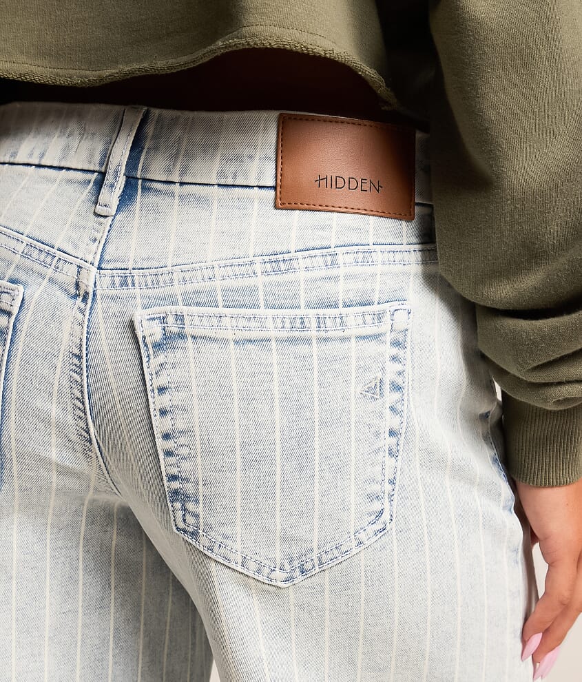 Tatum Striped Ultra Wide Leg Stretch Jean