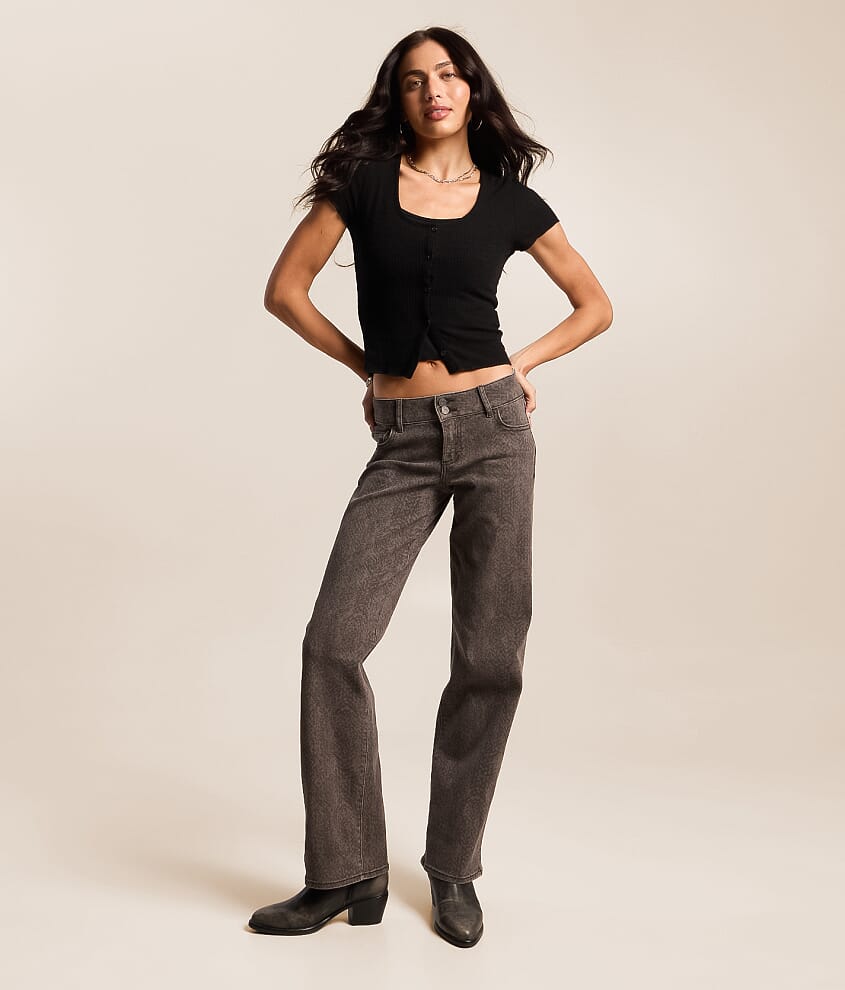 Tatum Snake Print Dad Stretch Jean