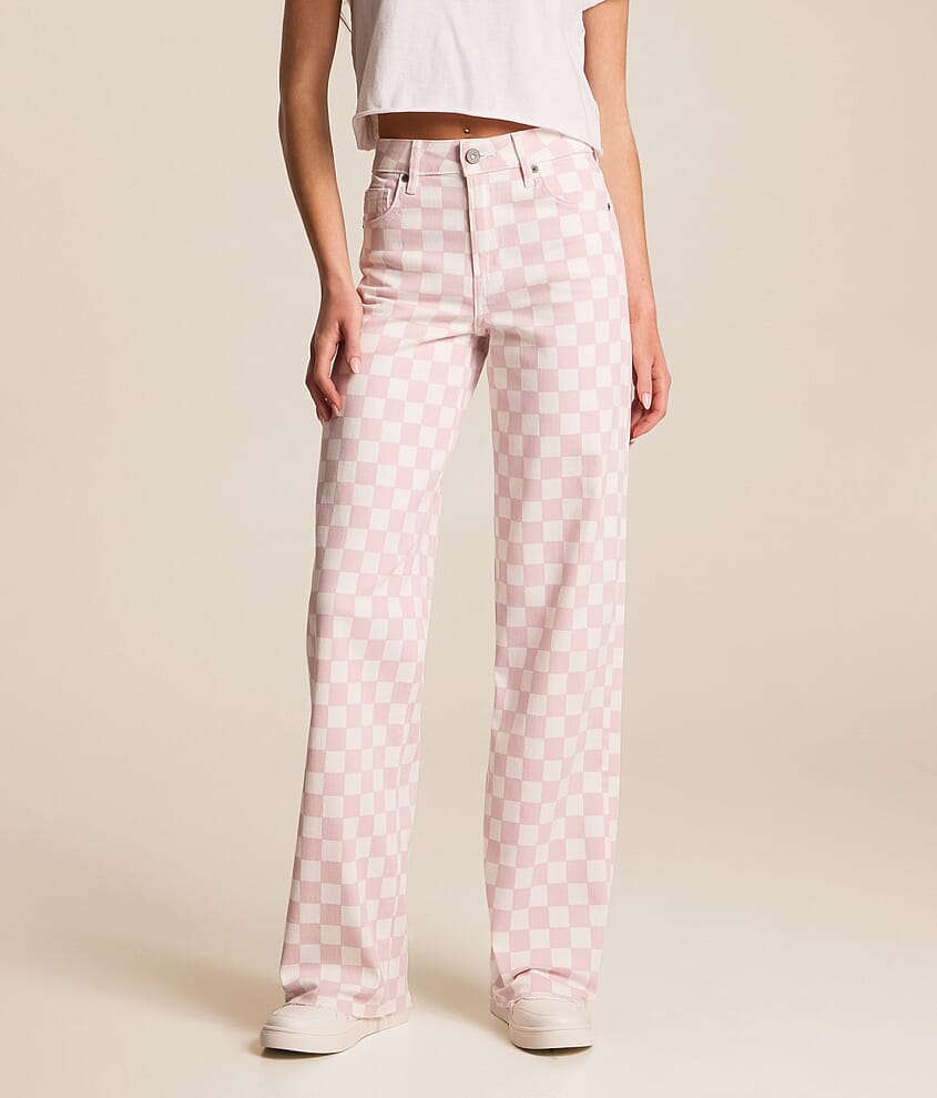 Sloane Dad Checker Print Stretch Jean - thumbnail 2