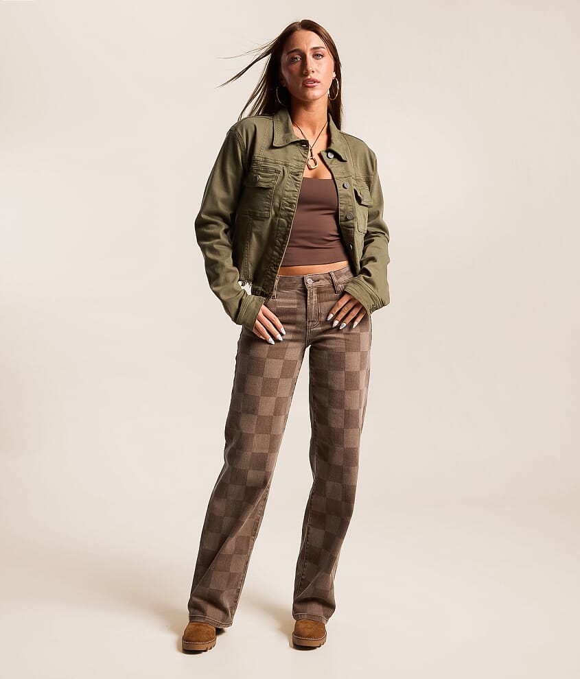 Blake Checkered Dad Stretch Jean