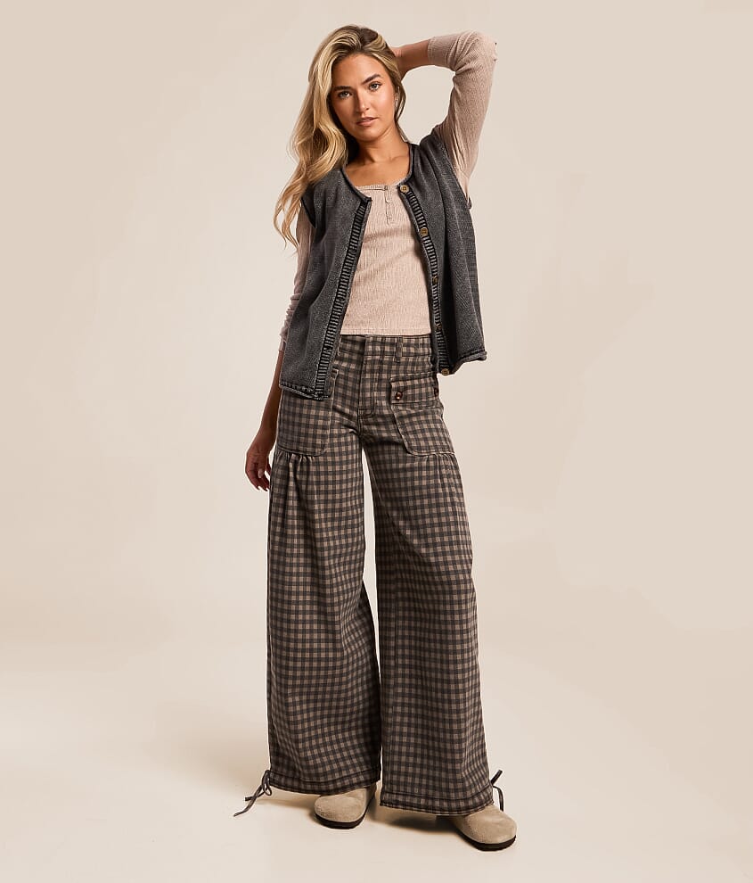 Sloane Gingham Balloon Stretch Jean
