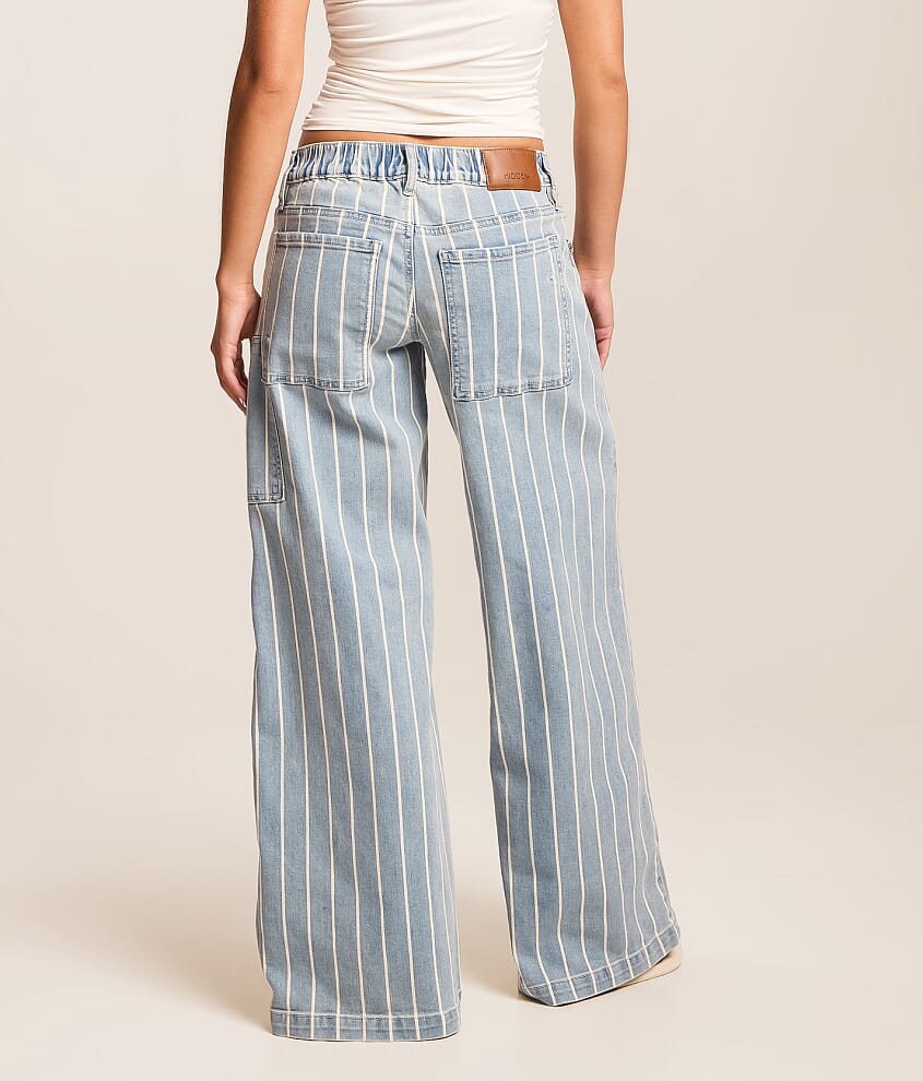 Blake Striped Ultra Wide Leg Stretch Jean