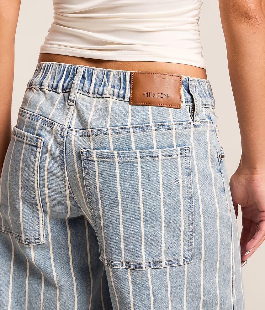 Blake Striped Ultra Wide Leg Stretch Jean