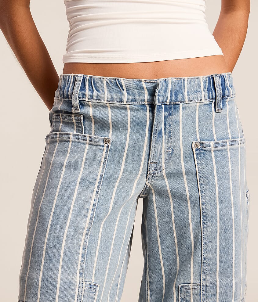 Blake Striped Ultra Wide Leg Stretch Jean