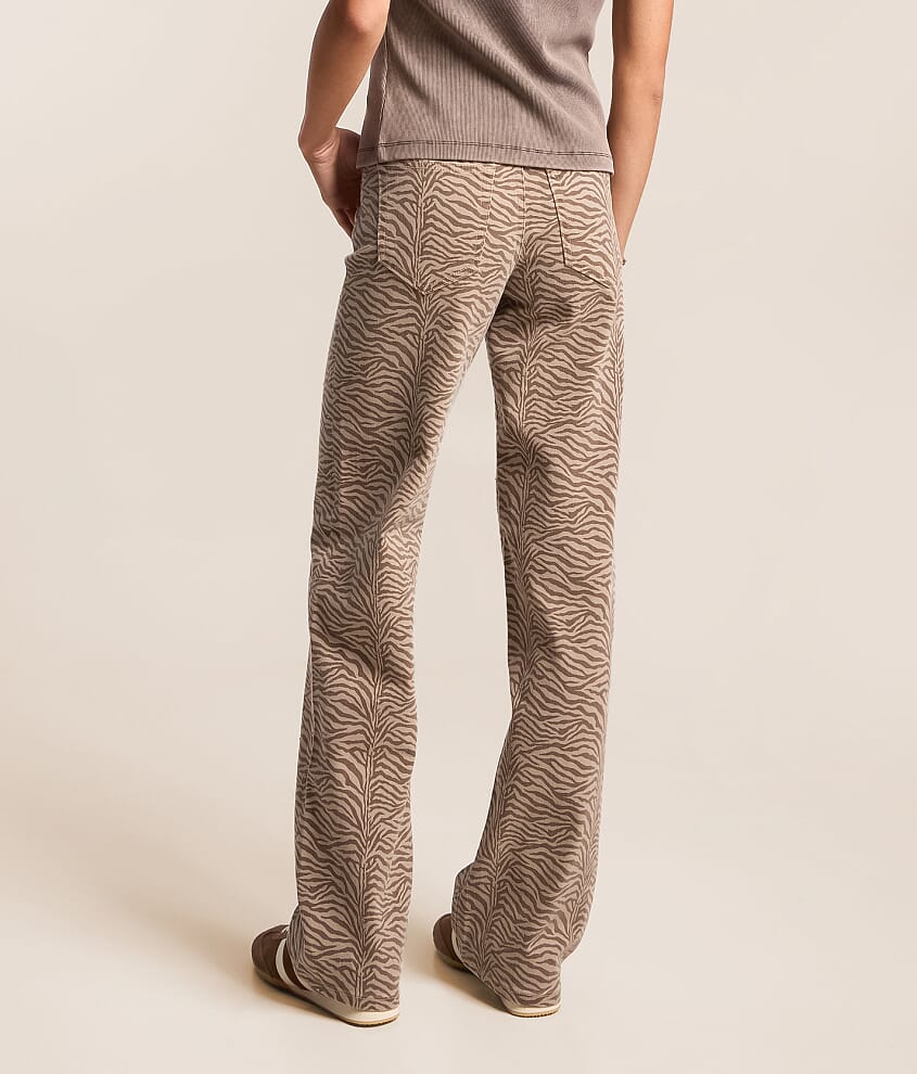 Sloane Rhinestone Zebra Dad Stretch Jean