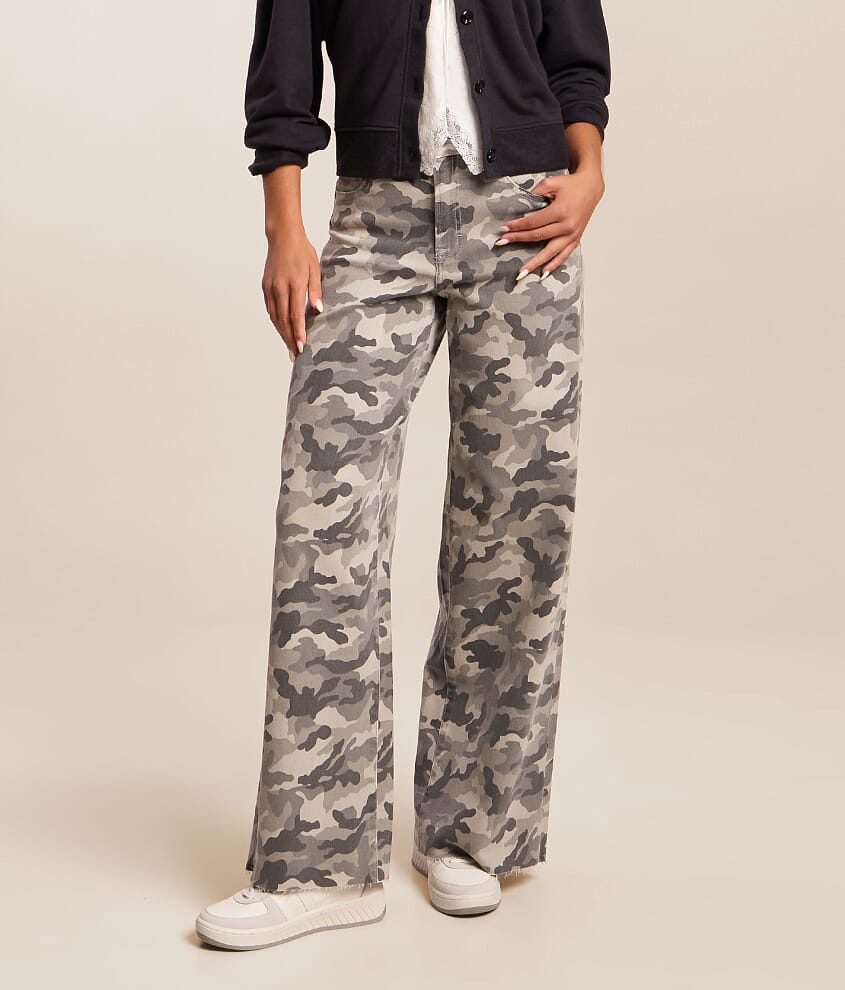 Sloane Ultra Wide Leg Camo Stretch Jean thumbnail 2