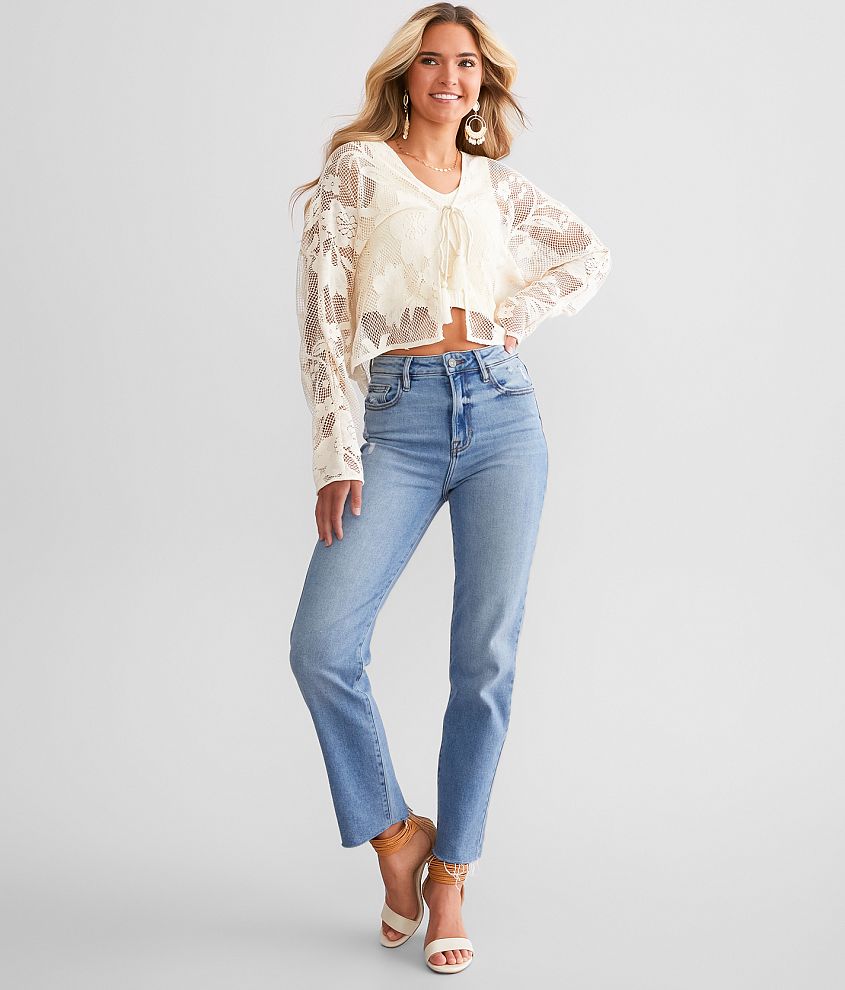 HIDDEN Tracey Cropped Straight Stretch Jean