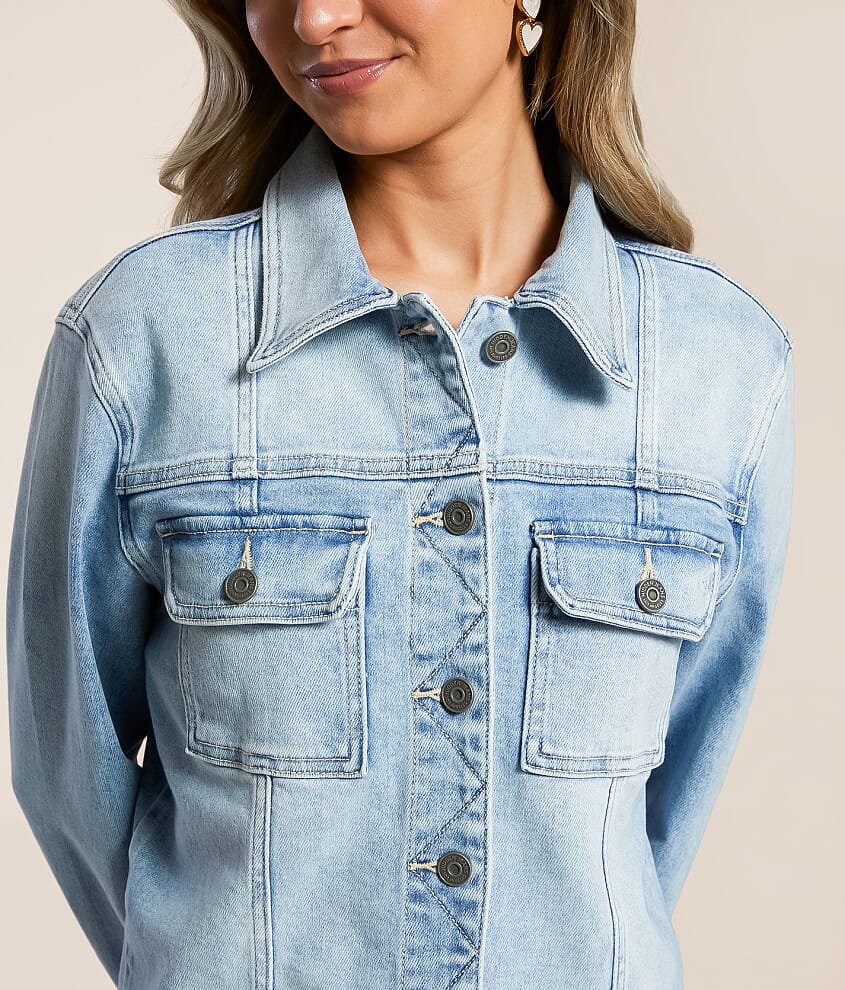 Washed Denim Stretch Jacket - thumbnail 4