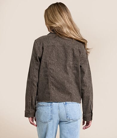 Cheetah Stretch Denim Jacket thumbnail 4