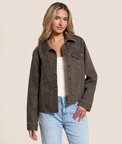 Cheetah Stretch Denim Jacket thumbnail 2