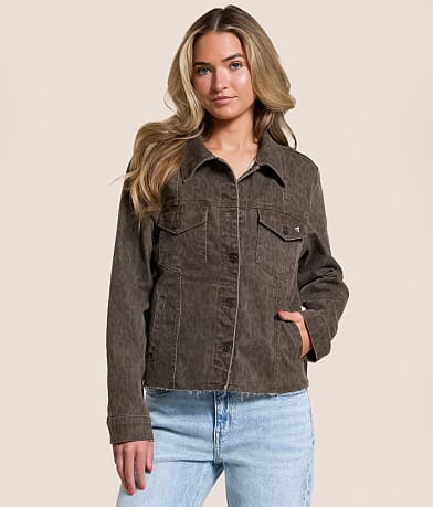 Cheetah Stretch Denim Jacket thumbnail 3