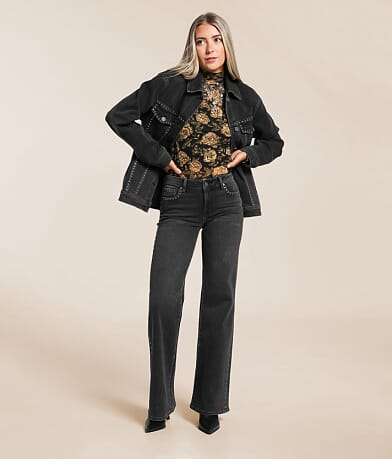 Studded Denim Oversized Jacket thumbnail 7