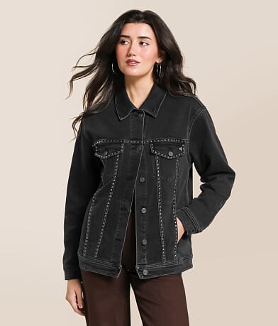 Studded Denim Oversized Jacket thumbnail 2