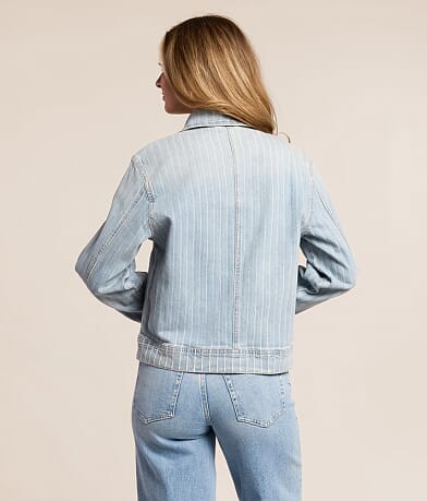 Striped Denim Stretch Jacket thumbnail 3