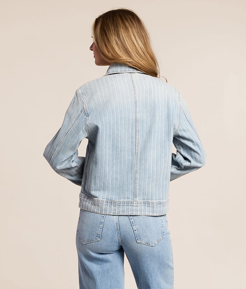 Striped Denim Stretch Jacket