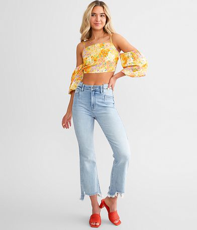 HIDDEN Happi Cropped Flare Stretch Jean front view