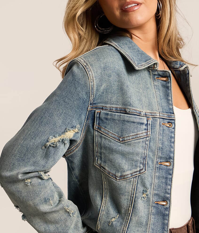 Washed Denim Stretch Jacket