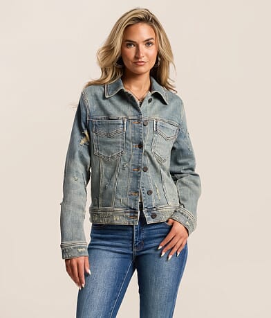 Washed Denim Stretch Jacket thumbnail 6