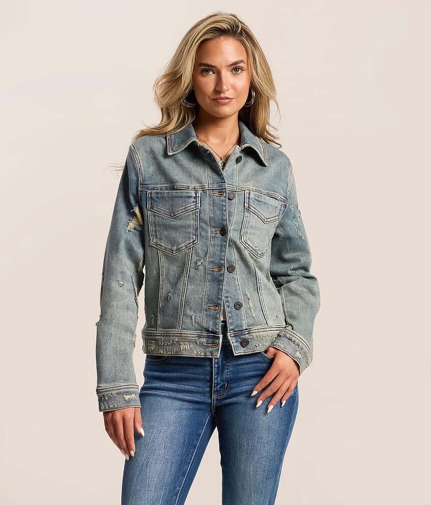 Washed Denim Stretch Jacket - thumbnail 5