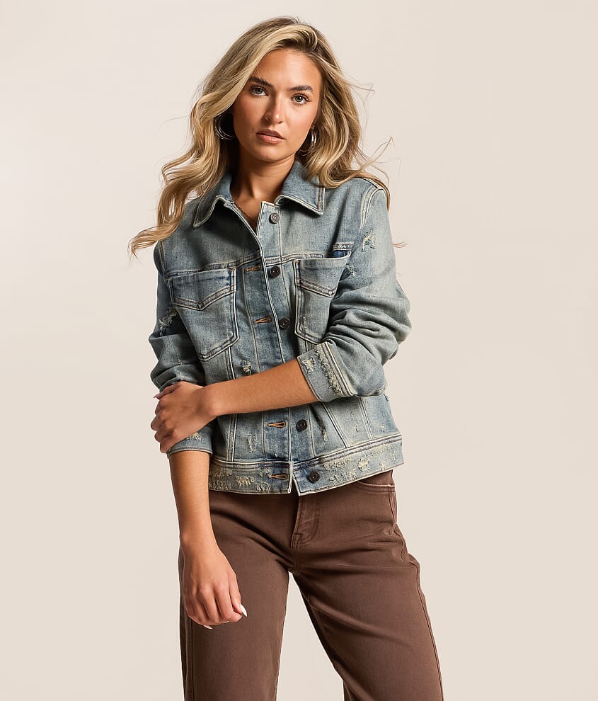 Washed Denim Stretch Jacket