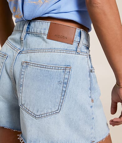 HIDDEN Ava A-Line Denim Short back pocket view