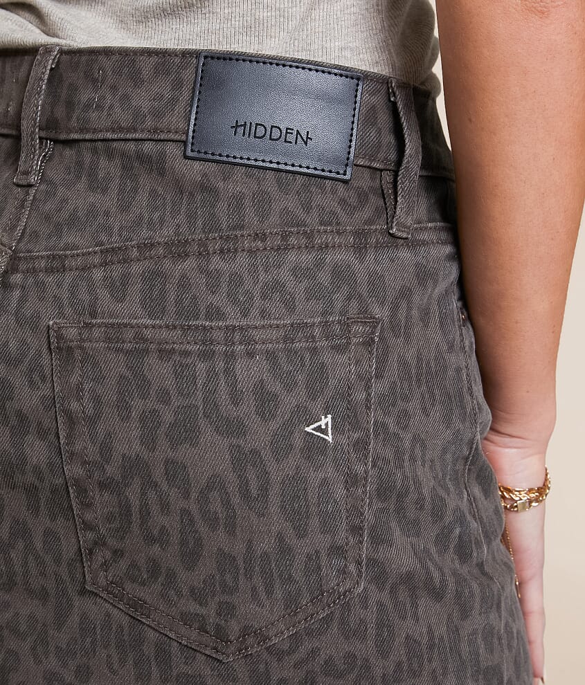 Peyton Cheetah Denim Mini Skirt