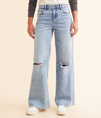 HIDDEN Nori Wide Leg Stretch Jean front view