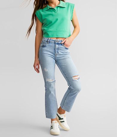 HIDDEN Happi Cropped Flare Stretch Jean front view