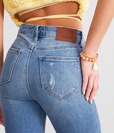 HIDDEN Happi Cropped Split Flare Stretch Jean BACK_POCKET