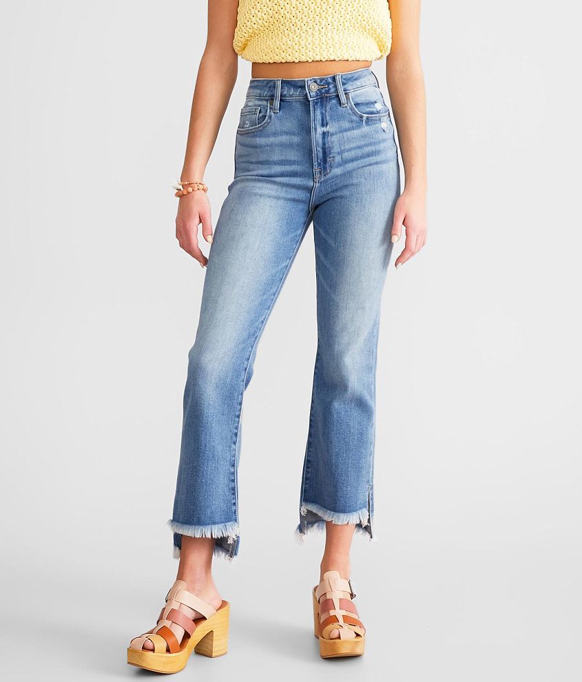 HIDDEN Happi Cropped Split Flare Stretch Jean front view