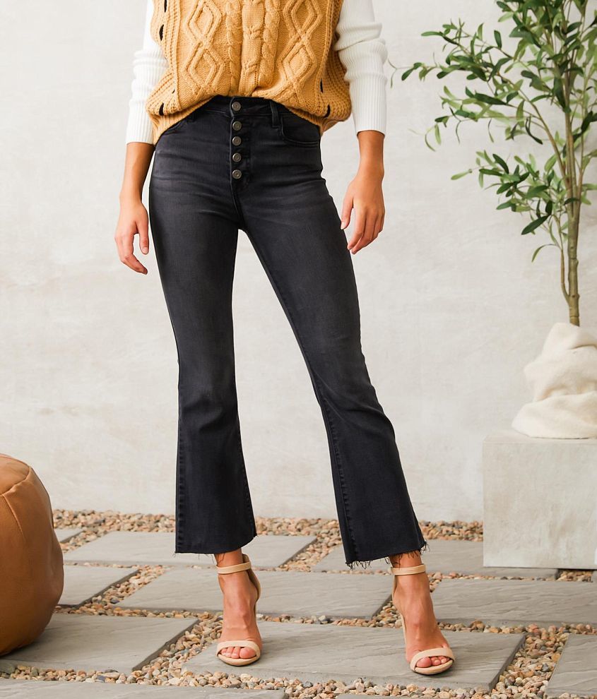 HIDDEN Happi Cropped Flare Stretch Jean - Women's Jeans in Black