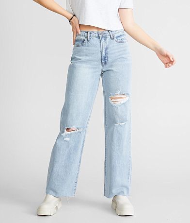 Free People Lita - Slim Leg Jeans - Light Wash Jeans - Lulus