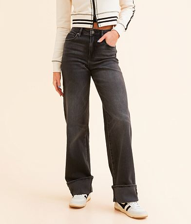 HIDDEN Logan Dad Stretch Cuffed Jean front view
