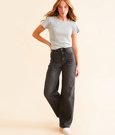 HIDDEN Nori Wide Leg Carpenter Stretch Jean MISC_DETAIL_2