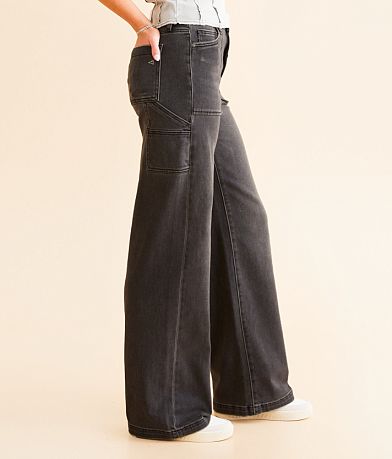 HIDDEN Nori Wide Leg Carpenter Stretch Jean FULL_RIGHT_SIDE