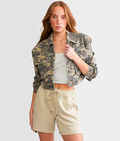 HIDDEN Camo Denim Jacket front view