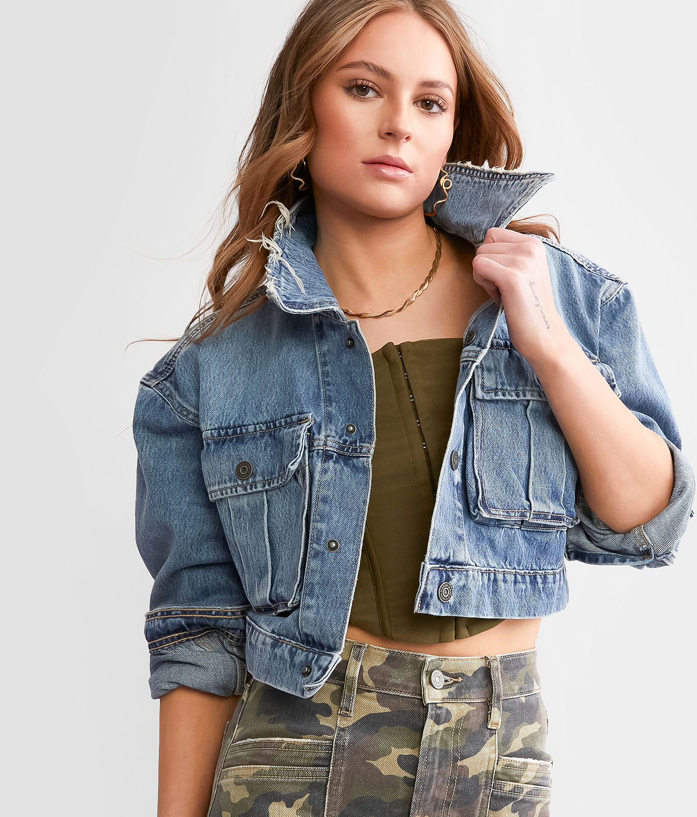 Cropped Denim Jacket