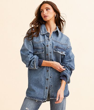HIDDEN Oversized Denim Jacket front view