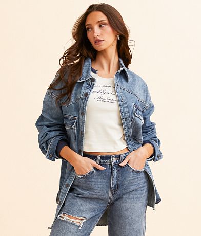 HIDDEN Oversized Denim Jacket FULL_LEFT_SIDE